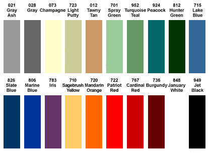 Penco Lockers Color Chart